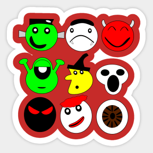 Happy Halloween Scary Emoji Sticker